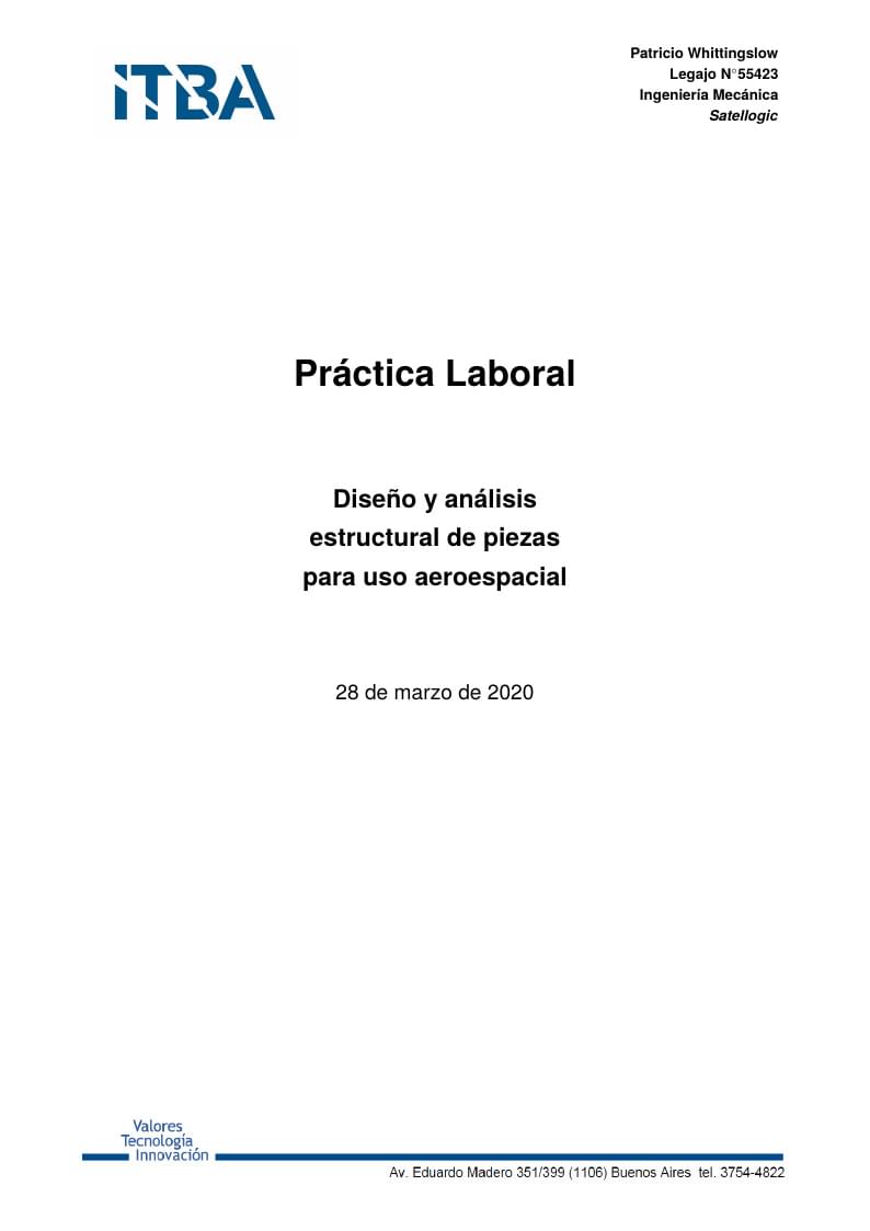 Informe de Práctica Laboral ITBA