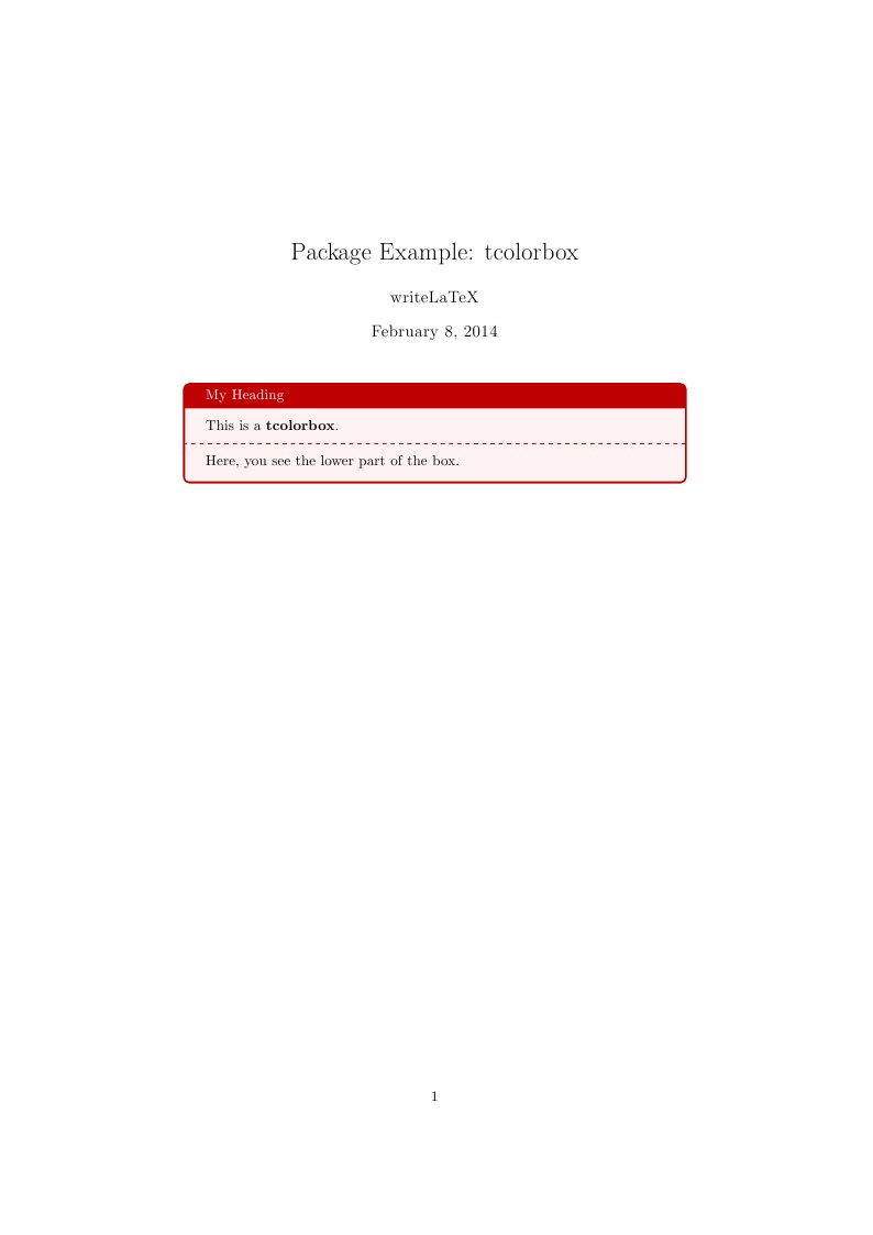 The tcolorbox Package