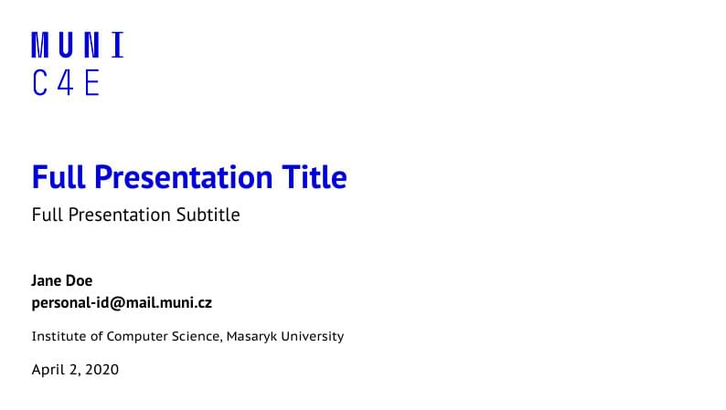 A Beamer Theme for the C4e Project