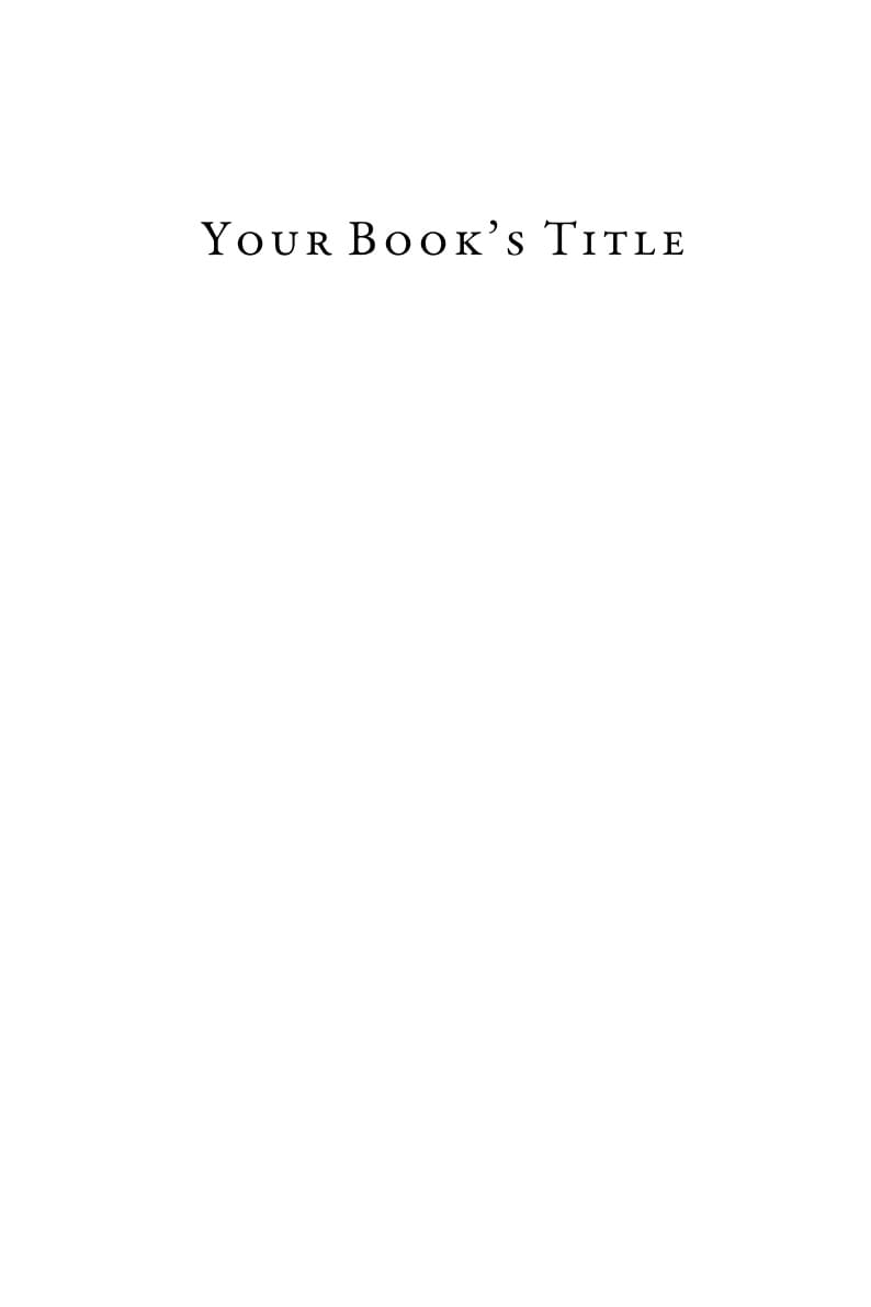 Fiction novel template