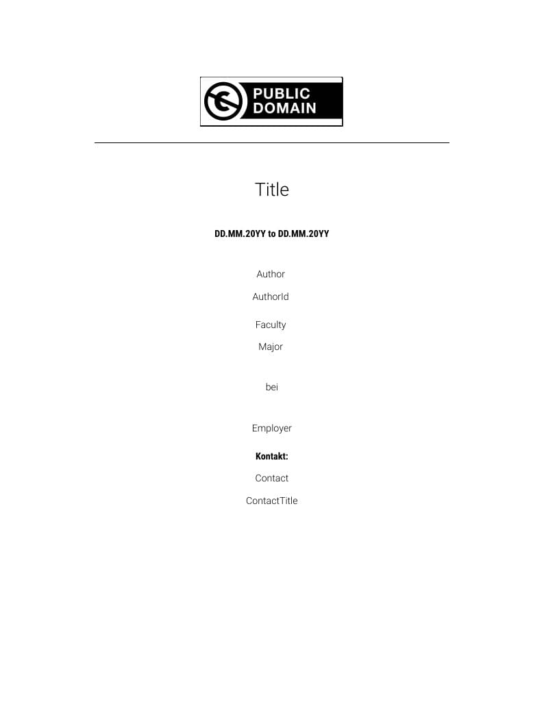 Article, single column