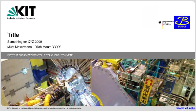 KIT ETP Belle beamer template