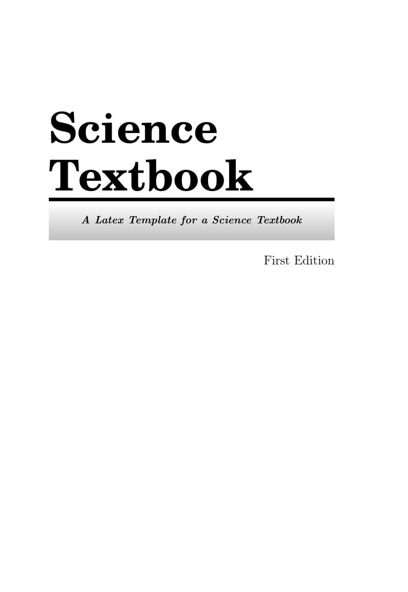 Science Textbook Template
