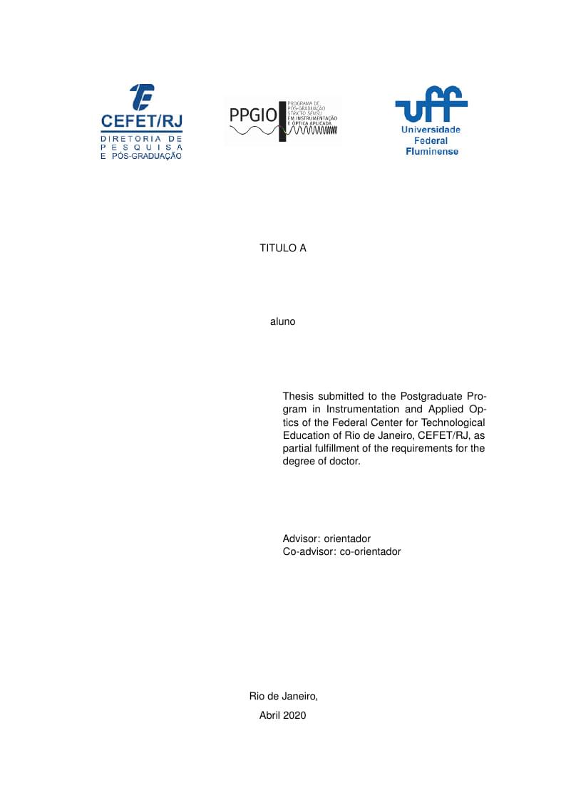 CEFET-RJ - Nortese 2020 (PPGIO)