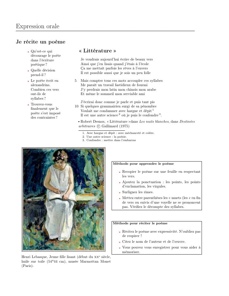 Page de manuel