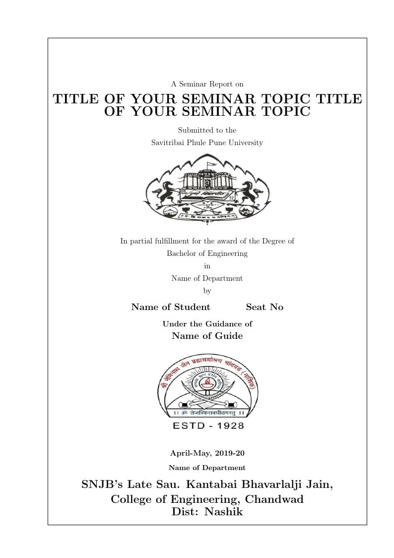 SNJB Seminar Template