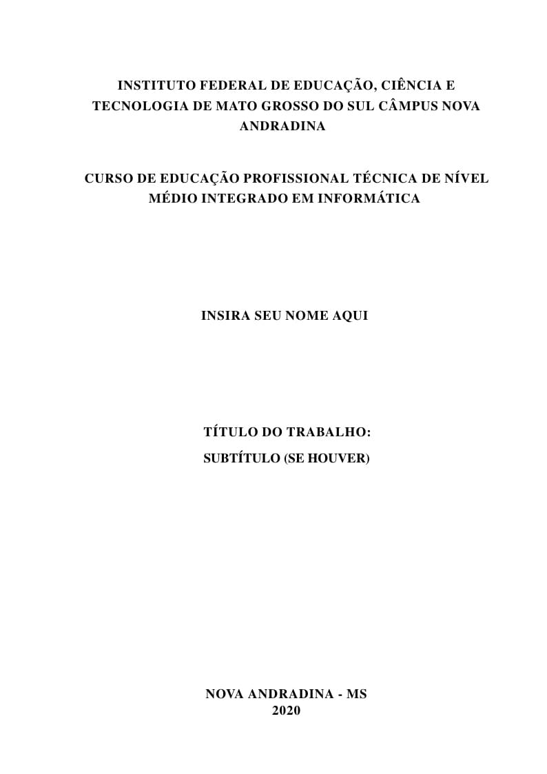 Template IFMSInfo - TCC Projeto Integrador