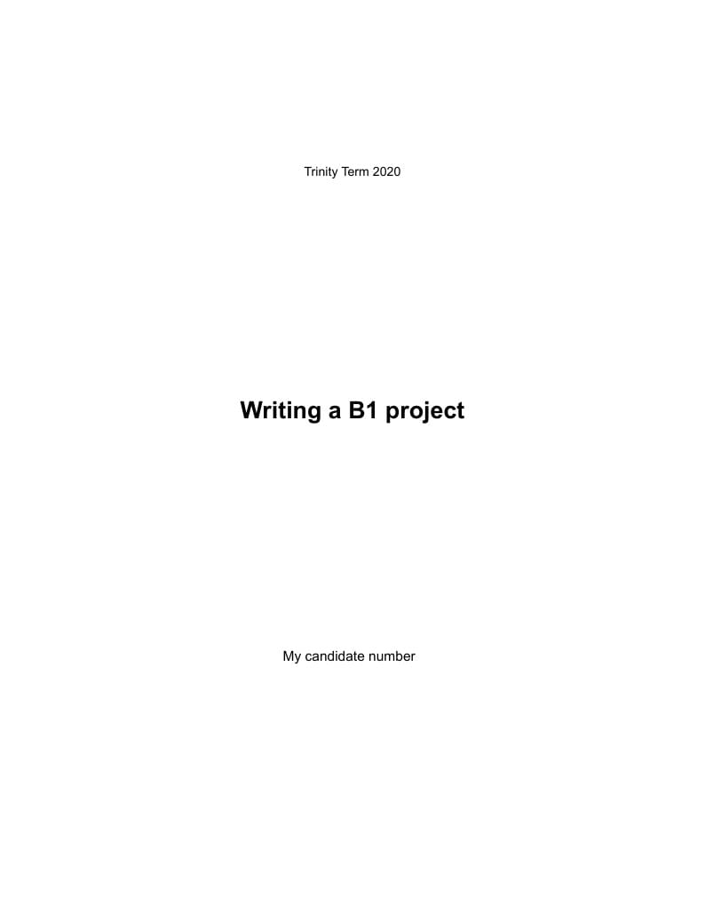 B1 mini-project template (Oxford, Engineering Science)