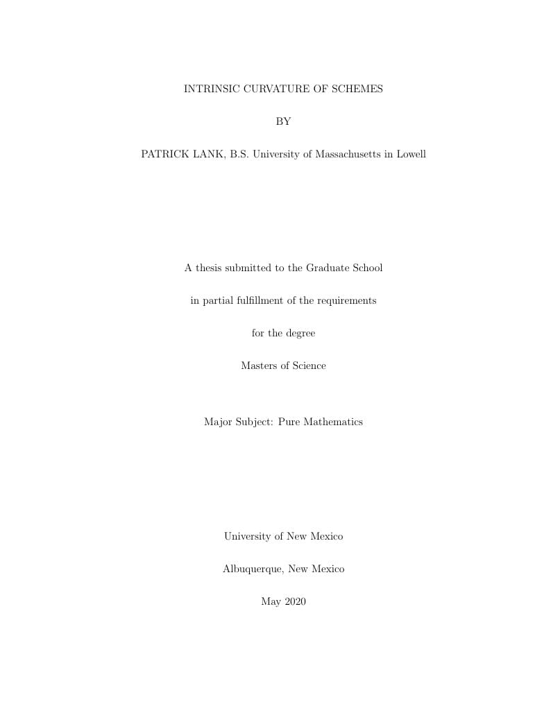 Masters thesis - UNM template
