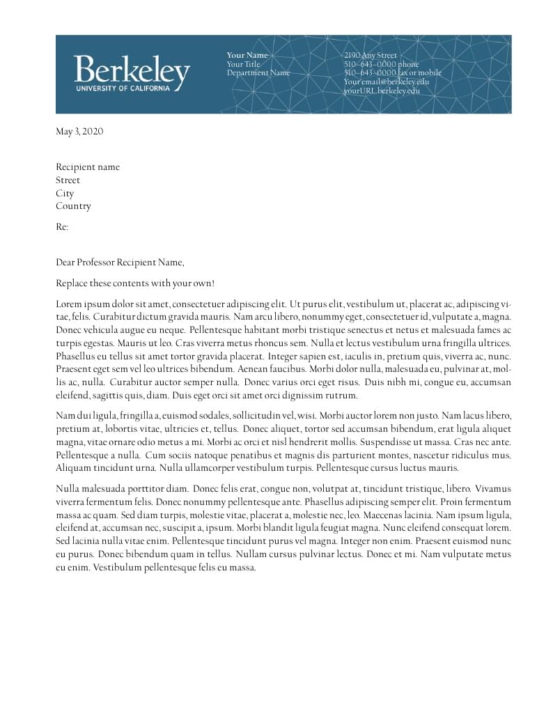 Berkeley 2020 Letterhead 4 color casual version
