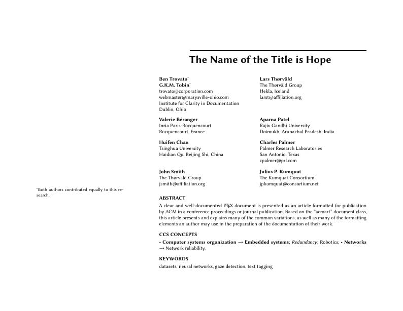 Legacy SIGCHI Extended Abstract Template