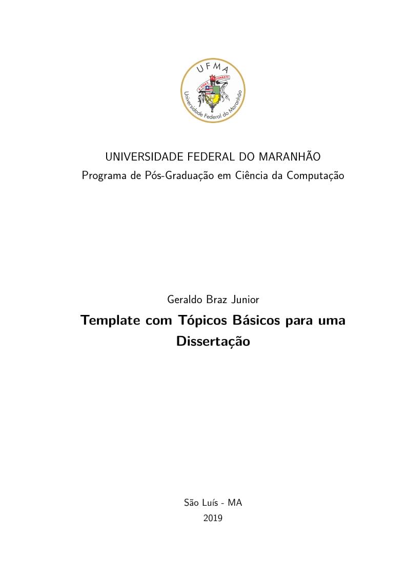 Template PPGCC Dissertação