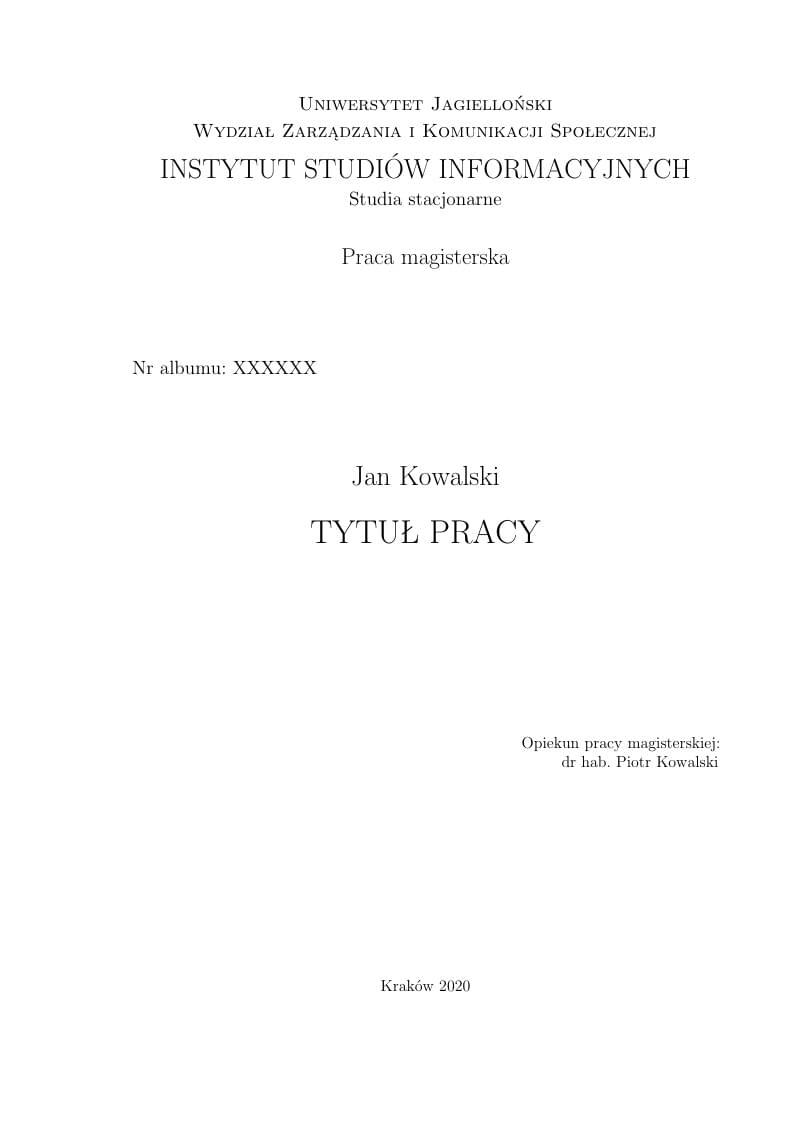 Wzor ISI UJ