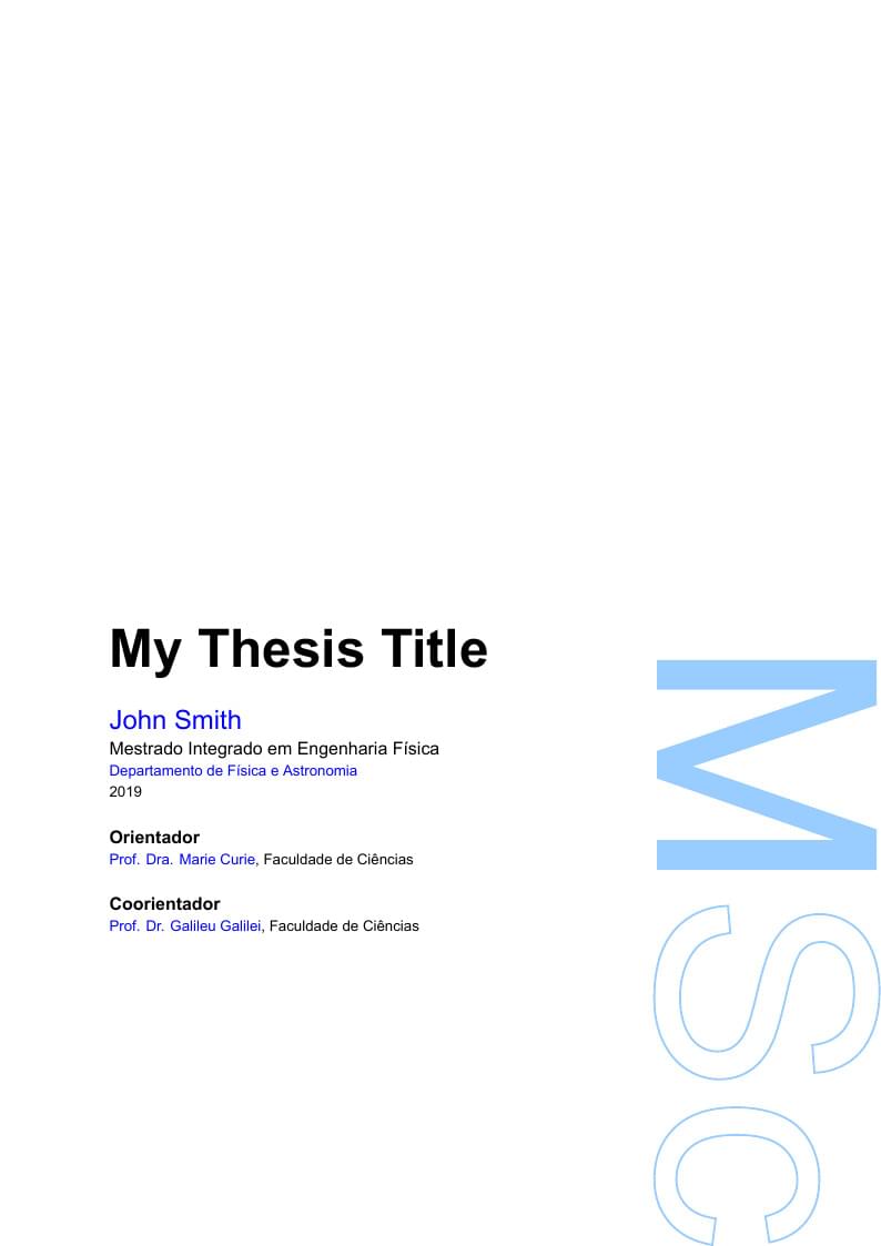 FCUP thesis layout