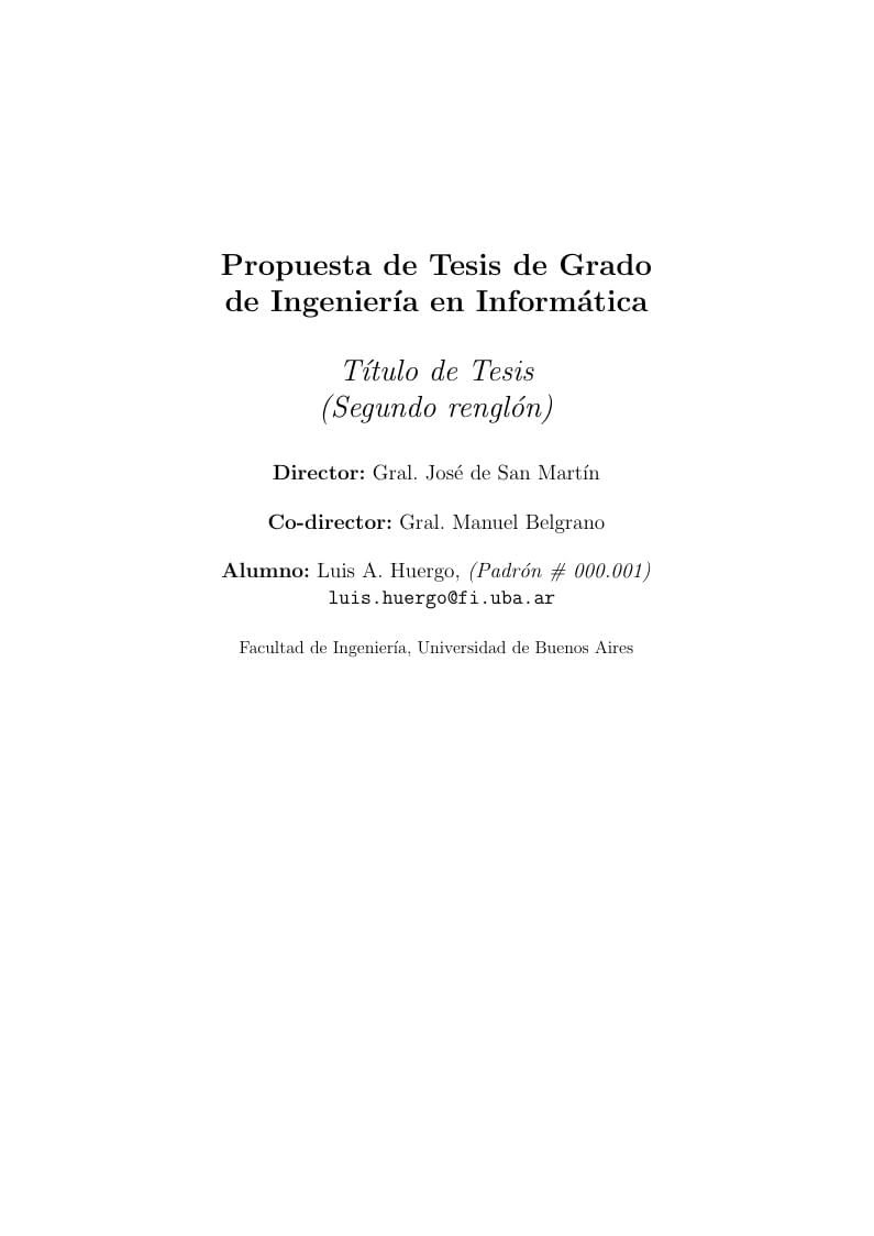 Template para Propuesta de Tesis de Grado de Ingeniería en Informática UBA