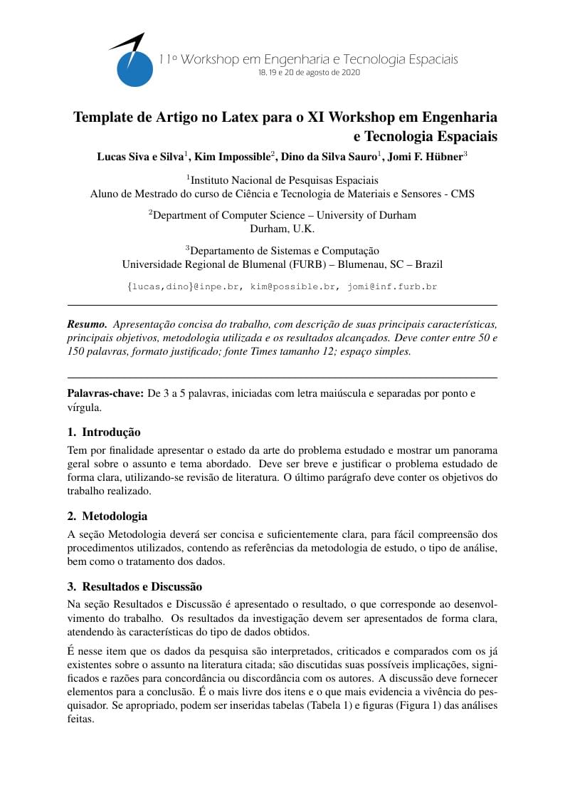 11º Workshop em Engenharia e Tecnologia Espaciais