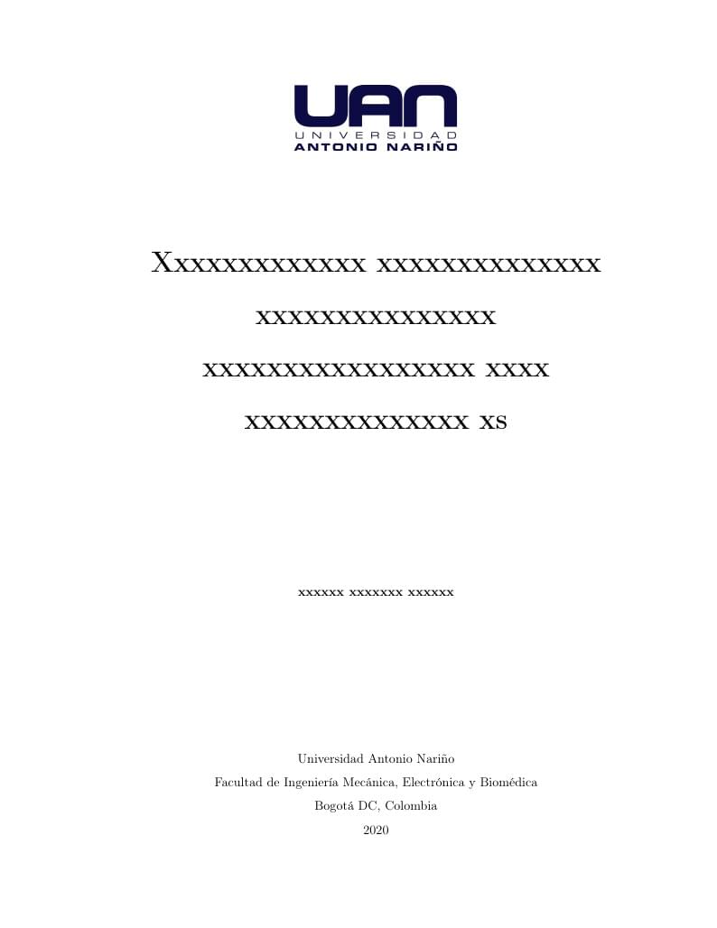 Documento de Proyecto de grado de la  Universidad Antonio Nariño FIMEB