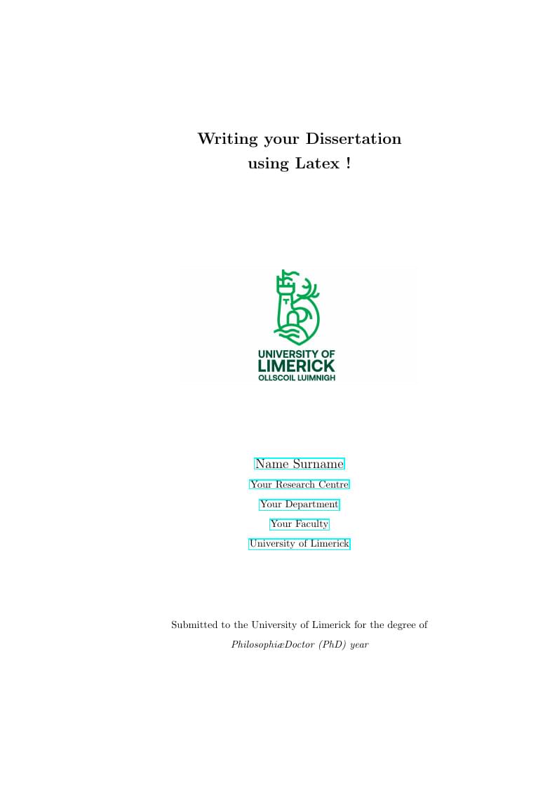 University of Limerick Thesis Template