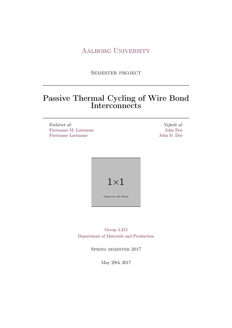 AAU report template