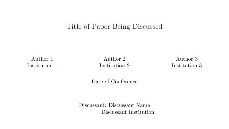 Economics discussion slides template