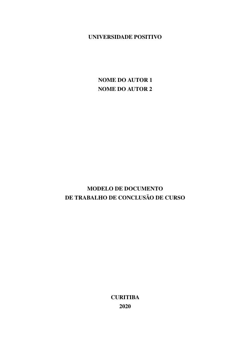Modelo de TCC - Engenharia da Computação - UP