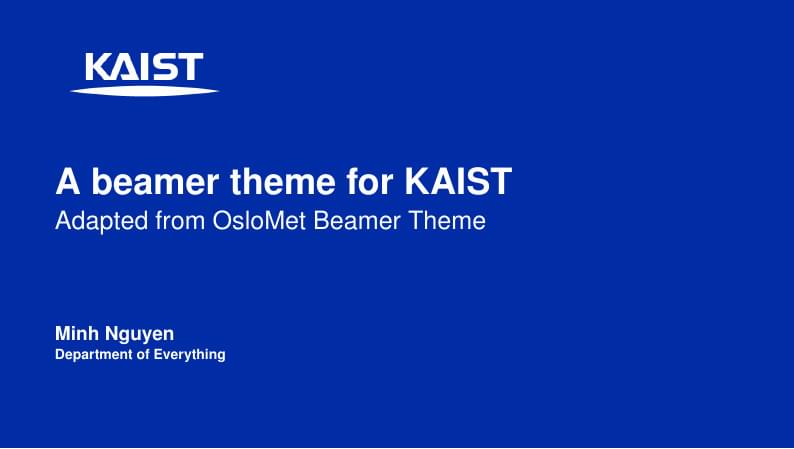 OsloMet for KAIST