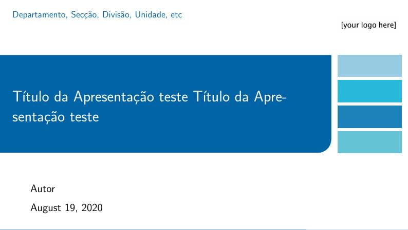 Template 2 Apresentação / Slides