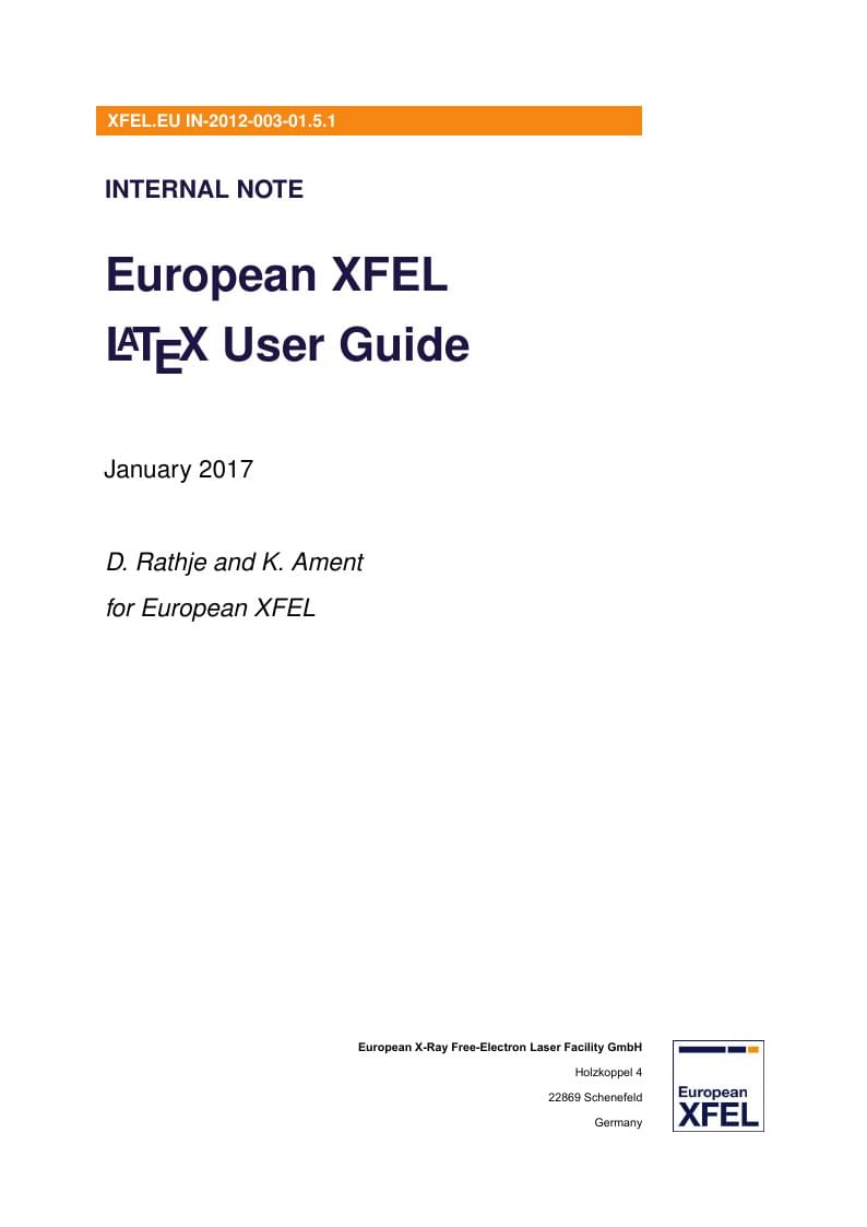 European XFEL LaTeX User Guide