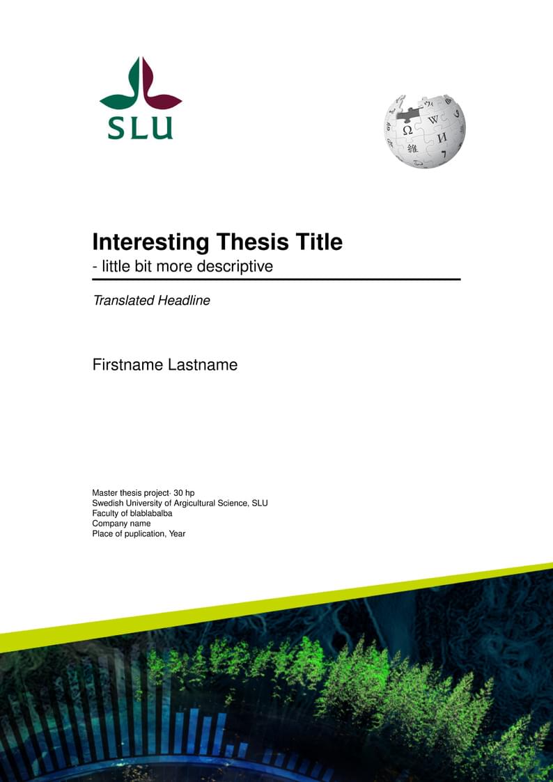 SLU Title Page Template