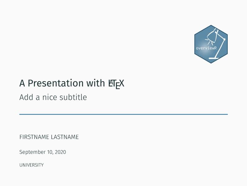 A Presentation with LaTeX