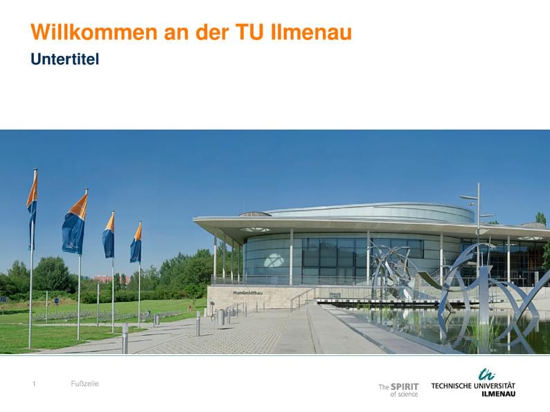Willkommen an der TU Ilmenau