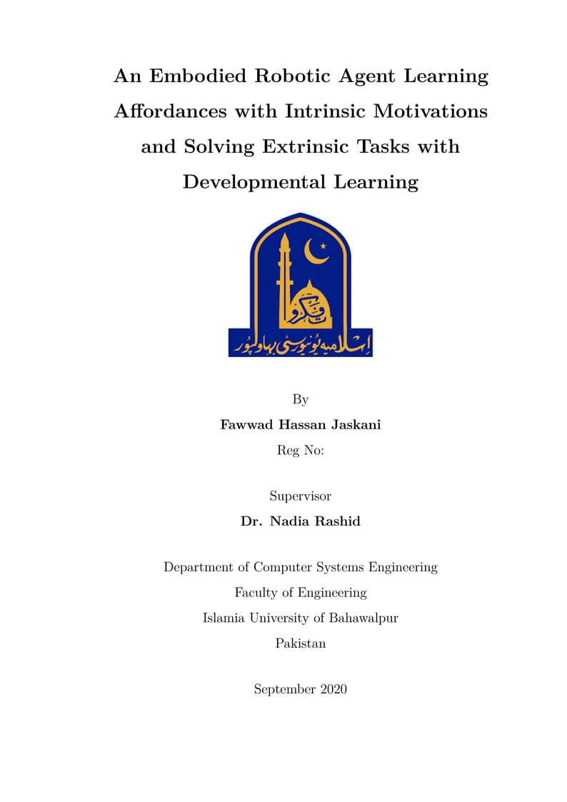 Fawwad, Islamia University of Bahawalpur, Pakistan MSc Thesis (Sample)