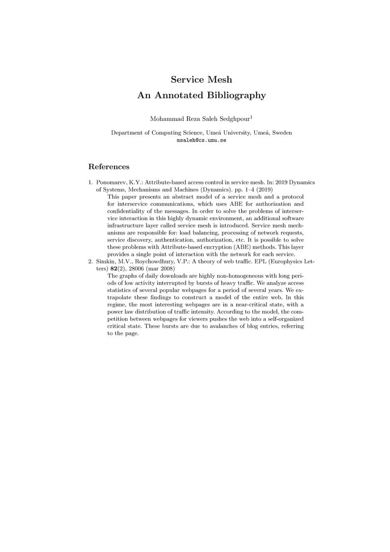 Annotated Bibliography Template