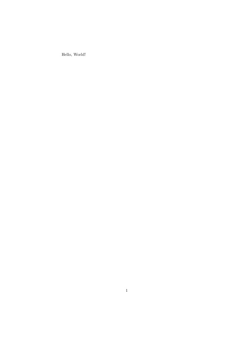 Hello World Example