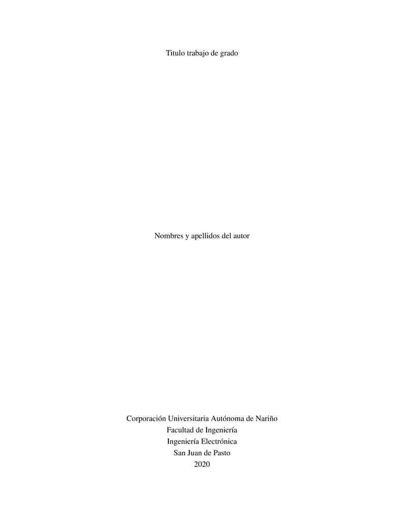 Plantilla Trabajo de grado AUNAR