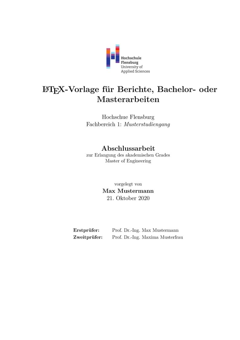 Vorlage Ausarbeitung