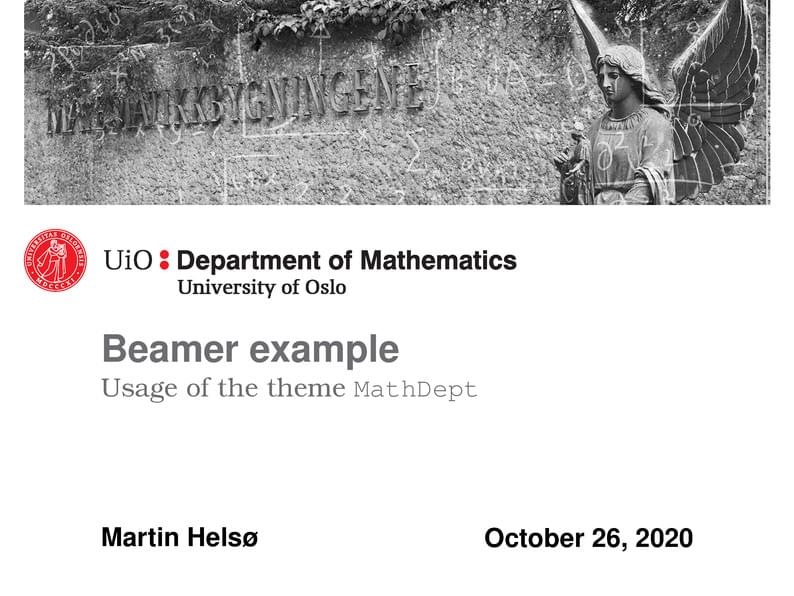 UiO Math Department Beamer Theme