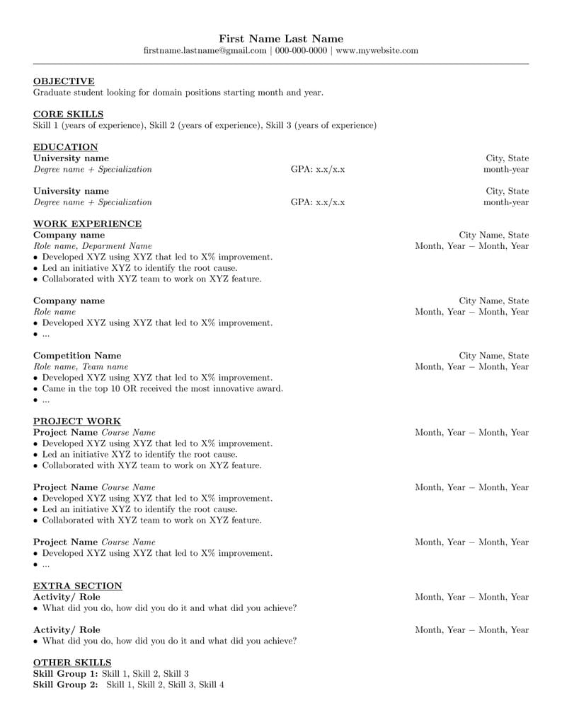 Resume Template by Kajal Gada