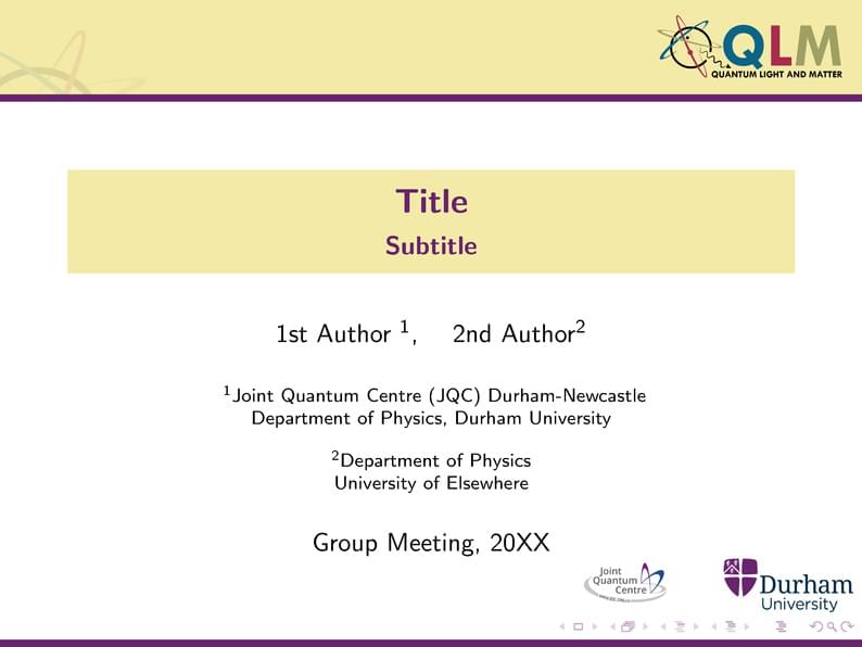 Quantum, Light and Matter - Joint Quantum Centre