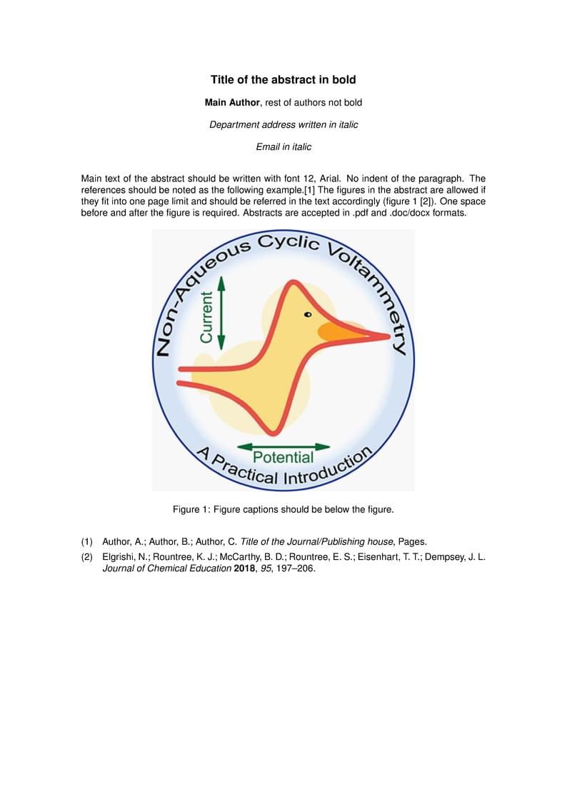 Abstract Template for Conference