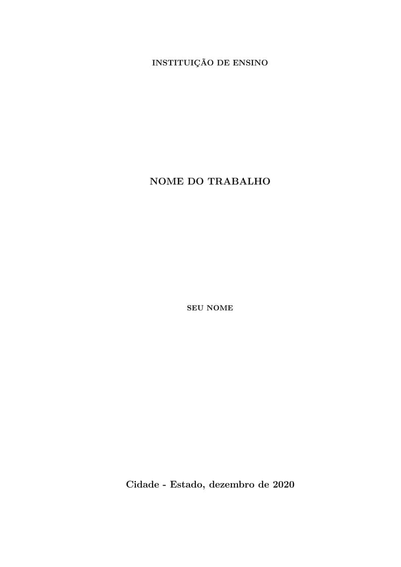 Modelo de TCC, Dissertação e Tese