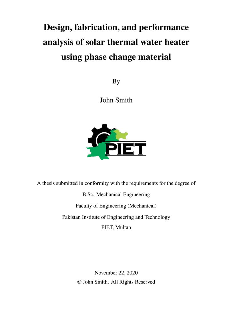 PIET Thesis Template