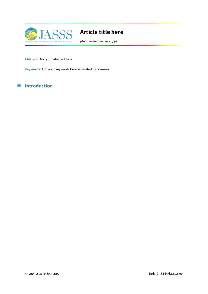 JASSS Article Template
