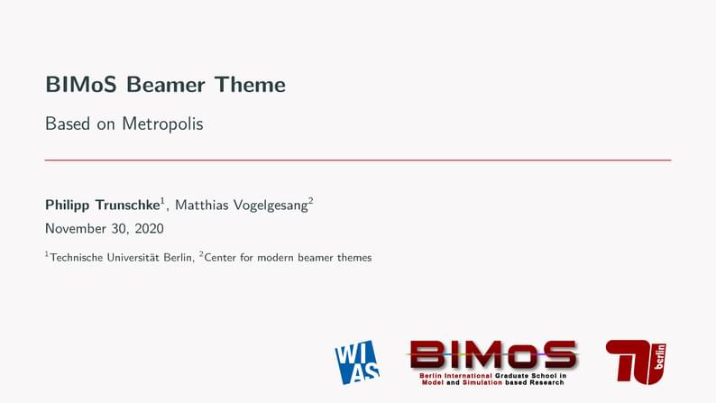 BIMoS Beamer Theme