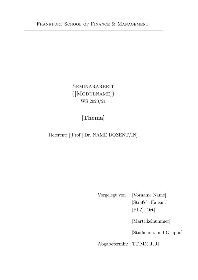 Wissenschaftliche Arbeit (Frankfurt School)