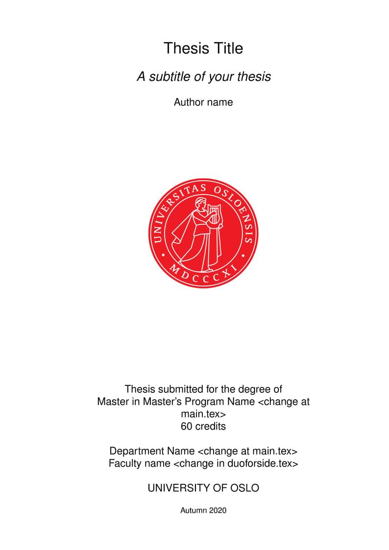 UiO Master Thesis