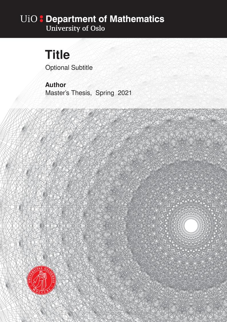 UiO Mathematics Master's Thesis