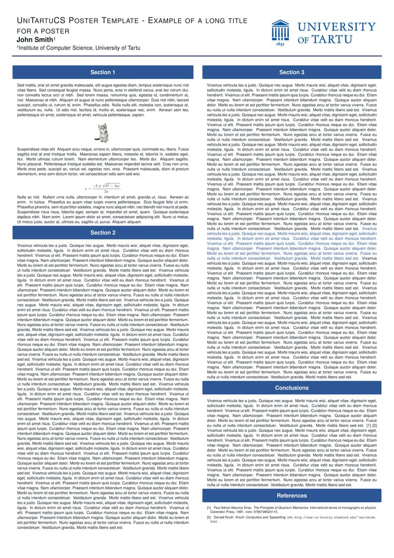 UniTartuCS Poster Template - Portrait