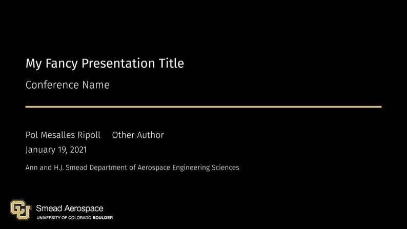 Unofficial CU Boulder Aerospace Beamer Template