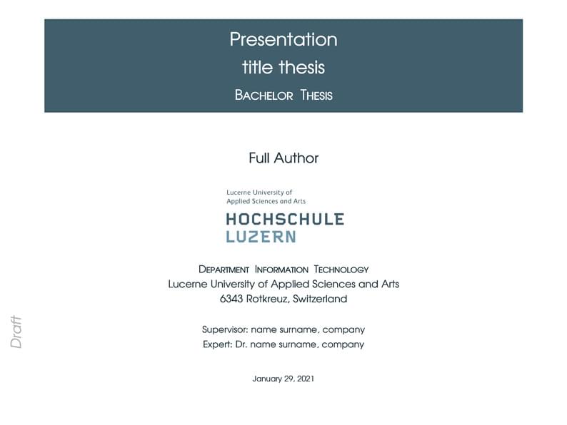 HSLU - thesis template